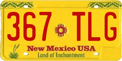 NM license plate 367TLG