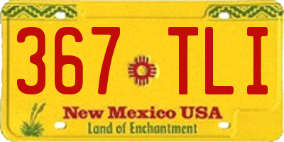 NM license plate 367TLI