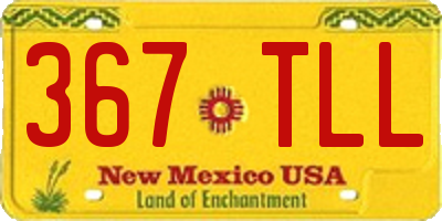 NM license plate 367TLL