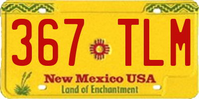 NM license plate 367TLM