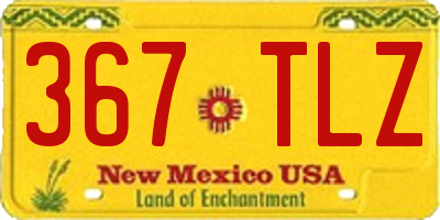 NM license plate 367TLZ