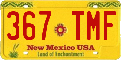 NM license plate 367TMF