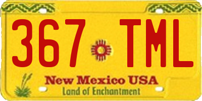 NM license plate 367TML