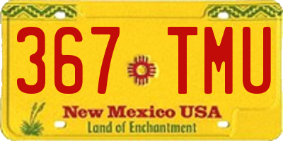 NM license plate 367TMU