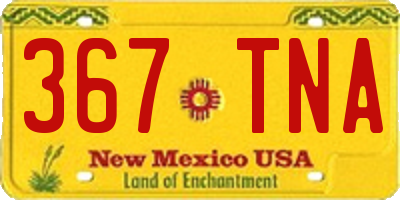 NM license plate 367TNA