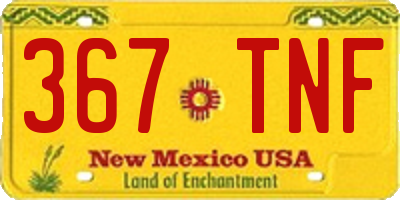 NM license plate 367TNF