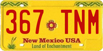 NM license plate 367TNM
