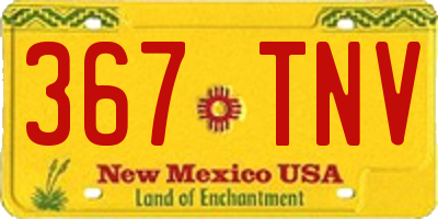 NM license plate 367TNV