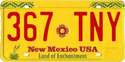NM license plate 367TNY