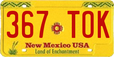 NM license plate 367TOK