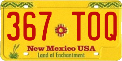 NM license plate 367TOQ
