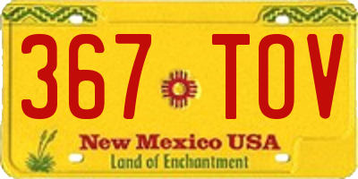 NM license plate 367TOV
