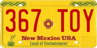 NM license plate 367TOY