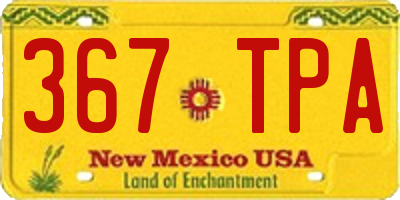 NM license plate 367TPA