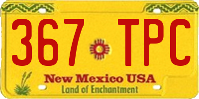 NM license plate 367TPC
