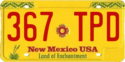 NM license plate 367TPD