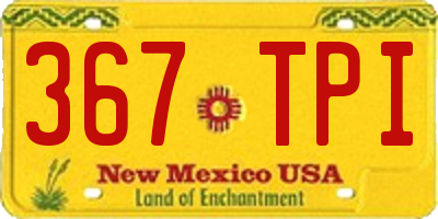 NM license plate 367TPI