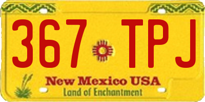 NM license plate 367TPJ