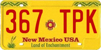 NM license plate 367TPK