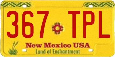 NM license plate 367TPL
