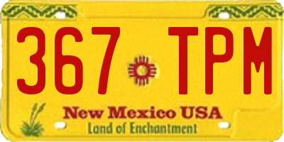 NM license plate 367TPM