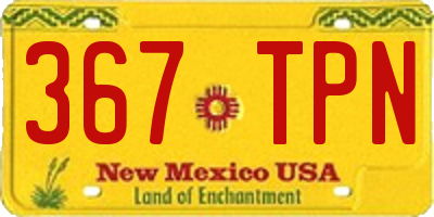 NM license plate 367TPN