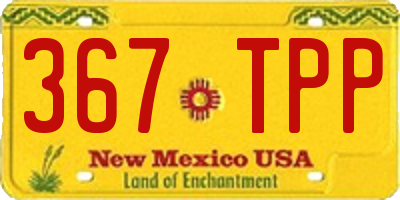 NM license plate 367TPP