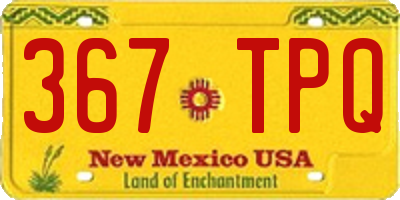 NM license plate 367TPQ