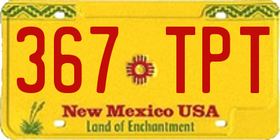 NM license plate 367TPT