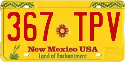 NM license plate 367TPV