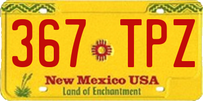 NM license plate 367TPZ