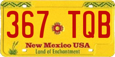 NM license plate 367TQB