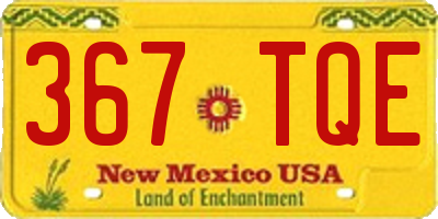 NM license plate 367TQE