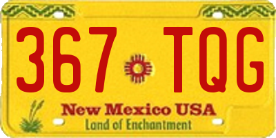 NM license plate 367TQG