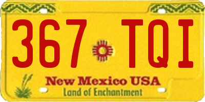 NM license plate 367TQI