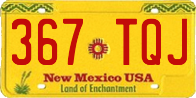 NM license plate 367TQJ