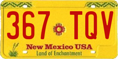 NM license plate 367TQV