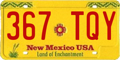 NM license plate 367TQY