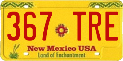NM license plate 367TRE