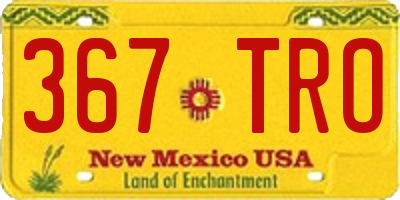 NM license plate 367TRO