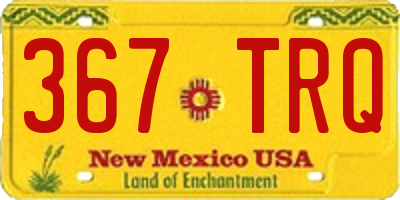 NM license plate 367TRQ