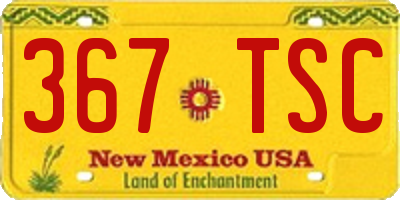NM license plate 367TSC