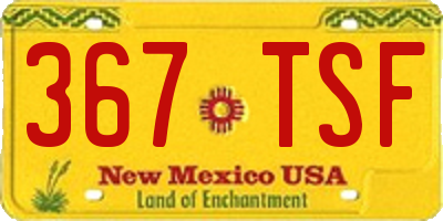 NM license plate 367TSF
