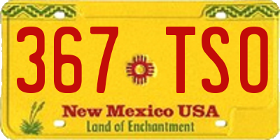 NM license plate 367TSO