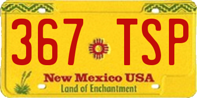 NM license plate 367TSP