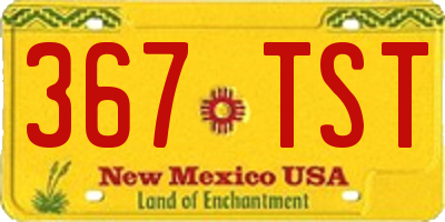 NM license plate 367TST