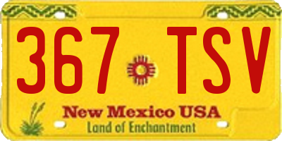 NM license plate 367TSV