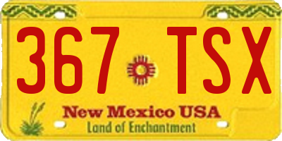 NM license plate 367TSX