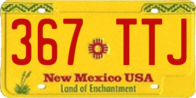 NM license plate 367TTJ