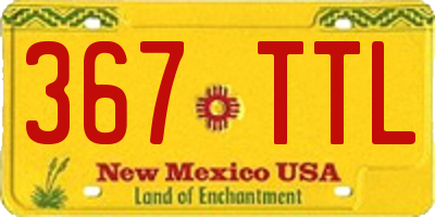 NM license plate 367TTL